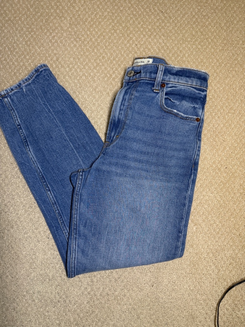 Abercrombie and Fitch Mom Jean High-Rise Blue Denim Jeans
